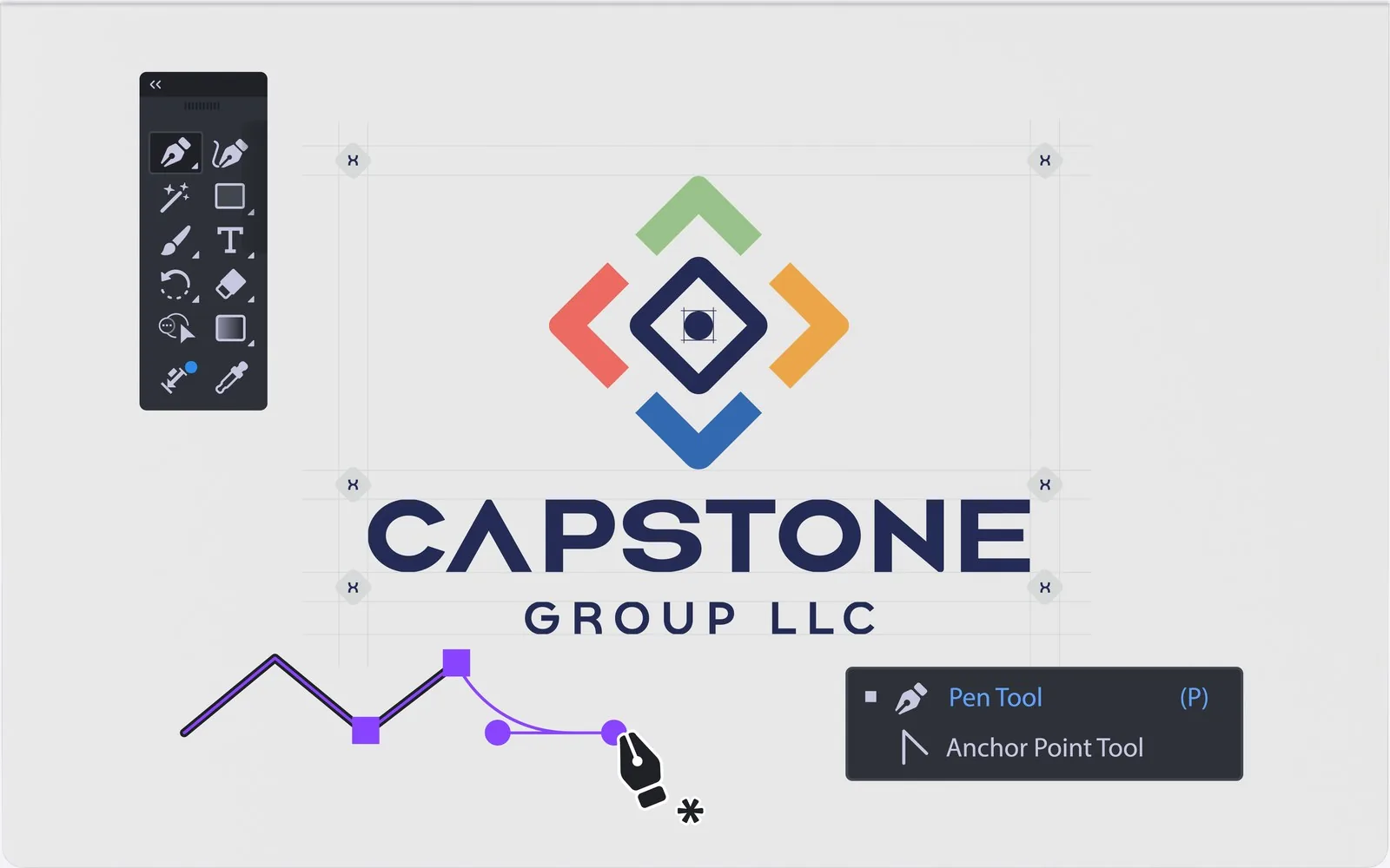 Capstone Group logo design by Edilab — branding for Dedham, MA businesses