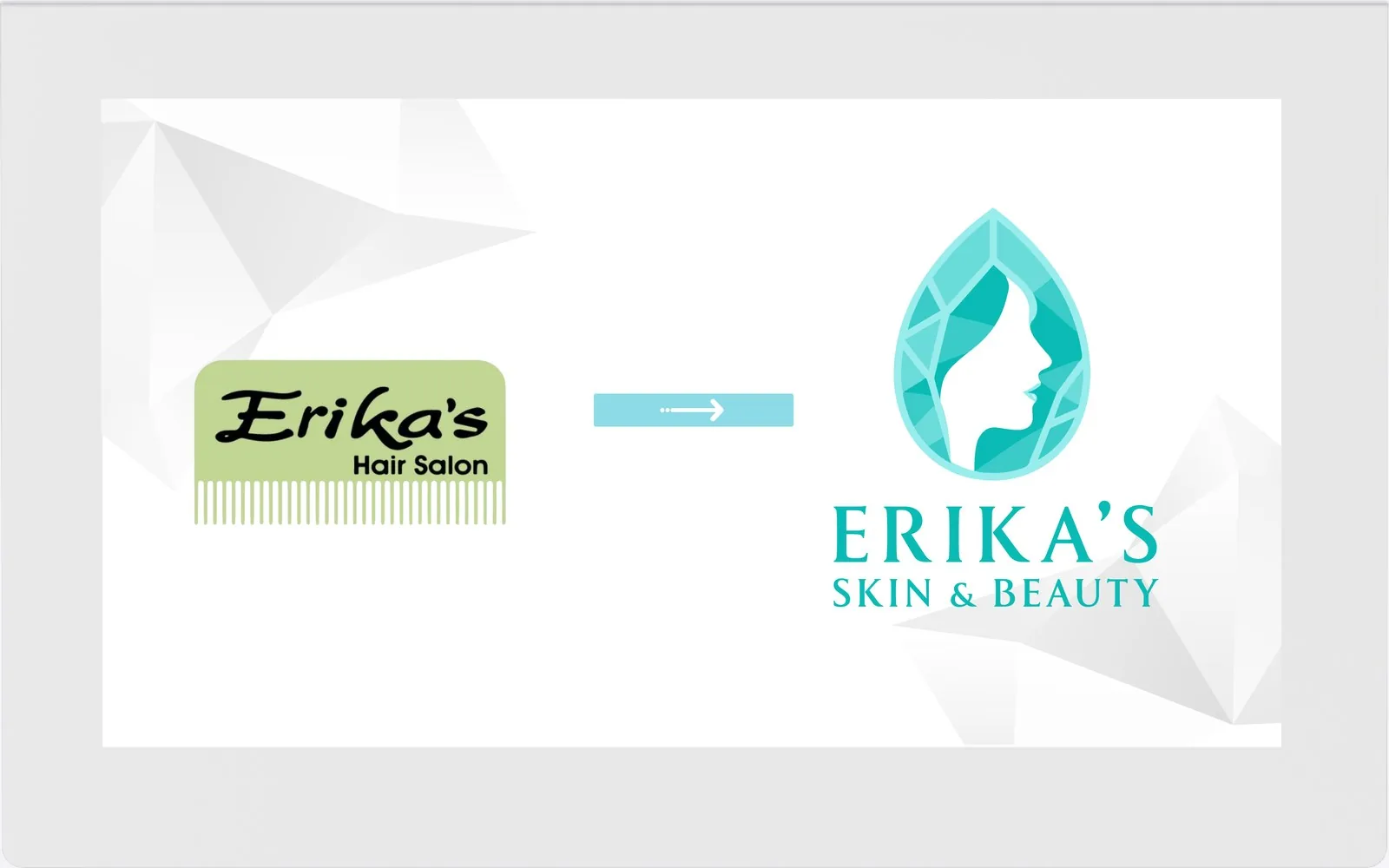Erika's Hair Salon rebrand by Edilab — branding for Reading, MA businesses