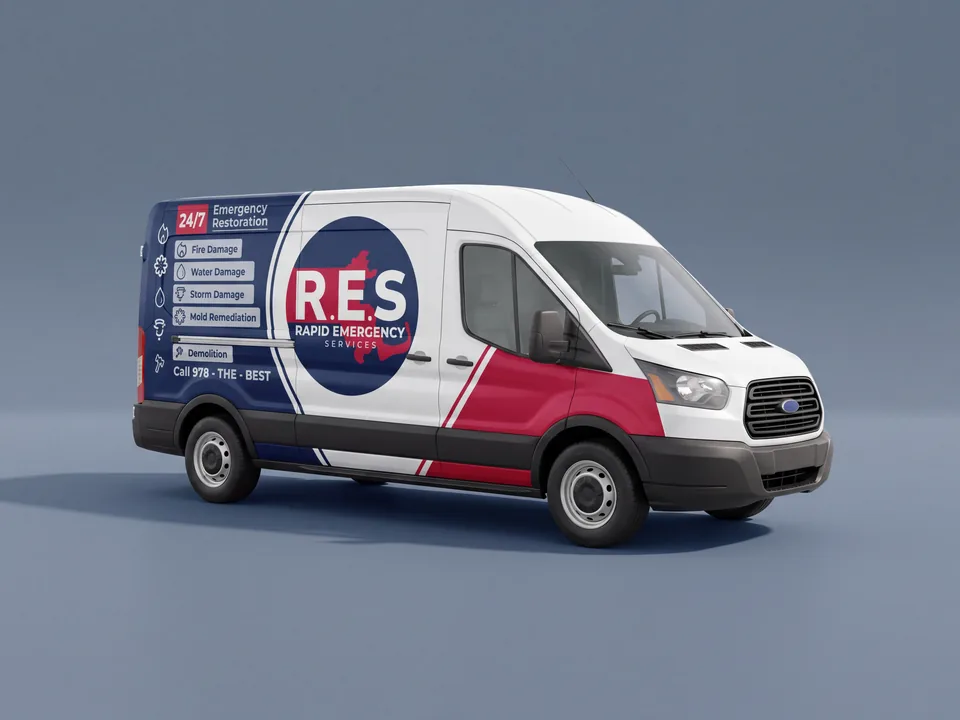 R.E.S — brand, print, vehicle wrap, website by Edilab