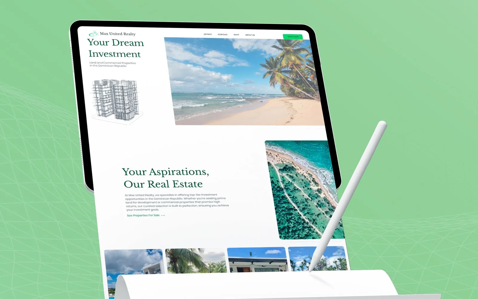 Max Realty — custom real estate website by Edilab