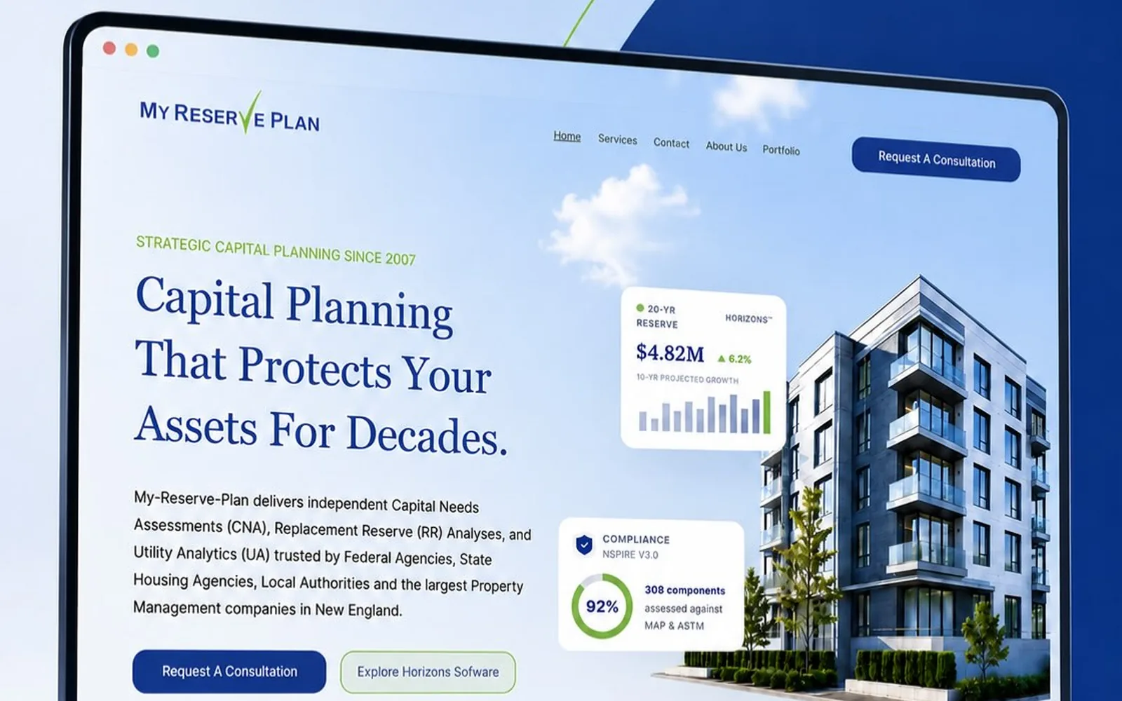 My Reserve Plan — Website, consultation booking by Edilab Studio