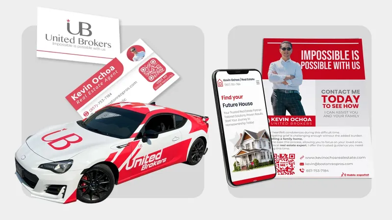 United Brokers — brand, web, agent kits, wrap by Edilab Studio